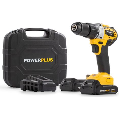 Taladro percutor 20v 2 bat sin escobilla powx00512 powerplus (1/5)