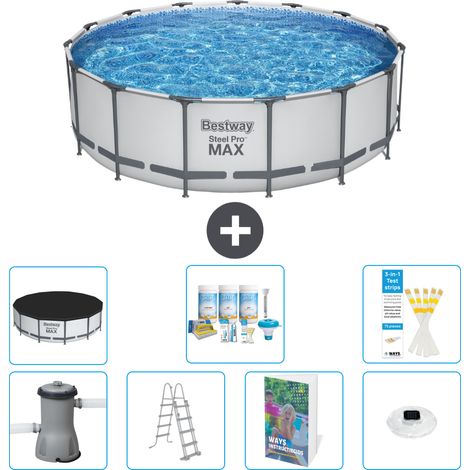 Bestway Piscina Bestway Steel Pro MAX Redonda - 488x122 cm - 8-piezas  S576