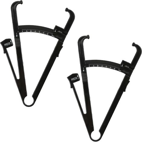 Lot de 2 pinces à plis cutanés - Appareil de mesure portable de l'IMC et de la masse grasse - Mesure de la masse grasse pour hommes et femmes (1/5)