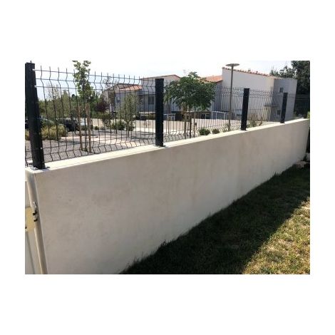 Cloture & Jardin – Kit grillage rigide gris anthracite 30m – Acier thermolaqué – Poteaux à encoches 1,07m – Installation sur platines