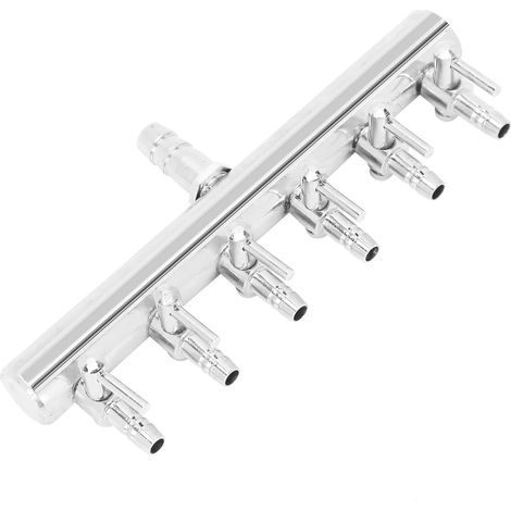 Distributeur de Débit d'Air 6‑Voies pour Aquarium en Acier Inoxydable – Régulateur pour Réservoir à Poissons (1/5)