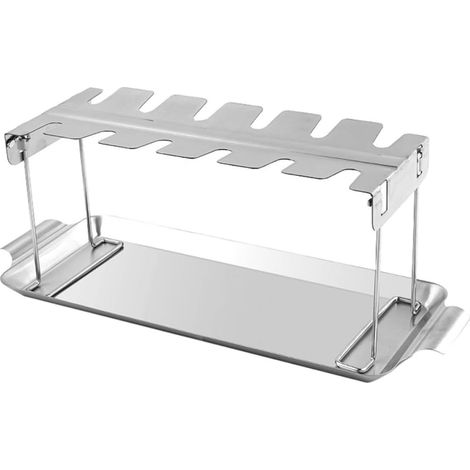 Satz Klappbarer Grillrost aus Edelstahl mit Grillschale