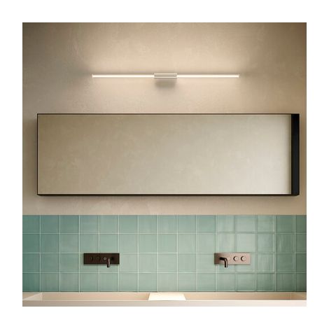 Brilliant Lampada da Parete e Soffitto Lineare LED 12W Colore Nero, Diffusore Cilindrico in Policarbonato, Installazione Orizzontale e Verticale