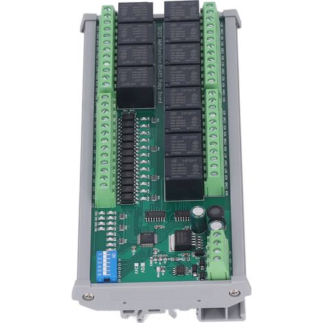 12-Kanal RS485 Relaismodul RTU Leiterplatte DIN-Schienen-Industriesteuerung 12V (1/5)