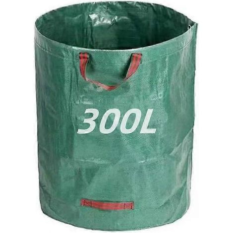 Sacs à déchets verts, 300 L, avec poignées, réutilisables pour les déchets de jardin (1/5)