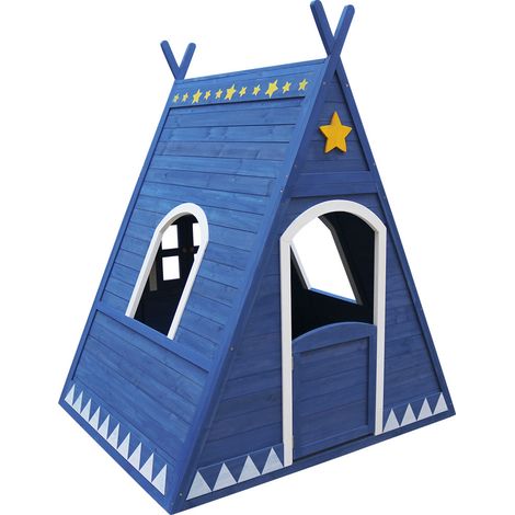 Cémonjardin – Cabane de jardin pour enfant en bois de sapin peint – Dimensions L 150 x lg 120 x H 175 cm – Surface 1,8 m² – Pour 2 à 3 enfants (1/5)