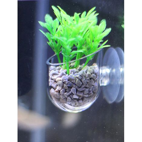 Coupe décorative pour aquarium en plastique, adaptée pour placer petites pierres et nourriture 2 pcs 65,5cm (1/5)