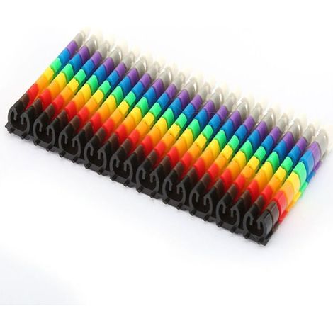 Kabelkennzeichnungsclips, Nummernschilder, Kabelmarkierungsetiketten. Fein gearbeitete Kabelmarkierungshülse. Einfache Kunststoff-Drahtnummer. (100 Stück KCM-2,5 mm, 2,5 Quadrat) (1/3)