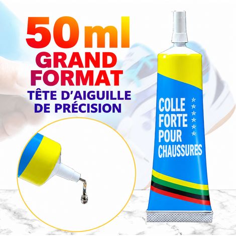 Colle Forte Chaussures et Cuir Résine SBS Souple Imperméable Tube 50 ml 15,5 × 3,5 × 3,5 cm 65 g – Livraison gratuite (1/5)