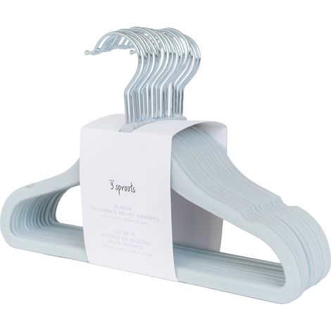 3 Sprouts - Velour Hanger (15 pcs.) - Blue