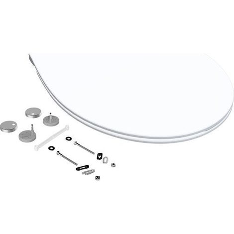 Sedile Click & Clean slim, bianco, rimovibile, con chiusura ammortizzata BEMIS