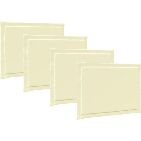 Cojines para asiento 4 pcs Crema 47 x 36 x 2 cm Poliéster vidaXL