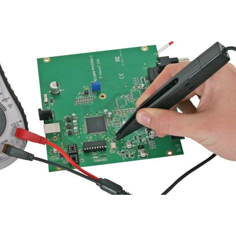 Pincette de test pour composants SMD, longueur de câble 40 cm, pointe fine, max 24 V/1 A, idéal pour tester, mesurer, réparer ou remplacer des composants SMD (1/3)