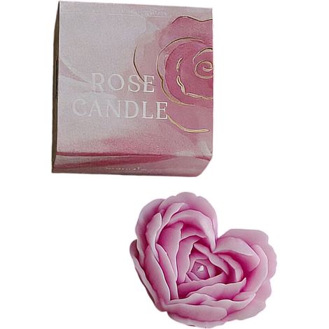 Vela aromática en forma de corazón, rosa, cera de soja, vela-4