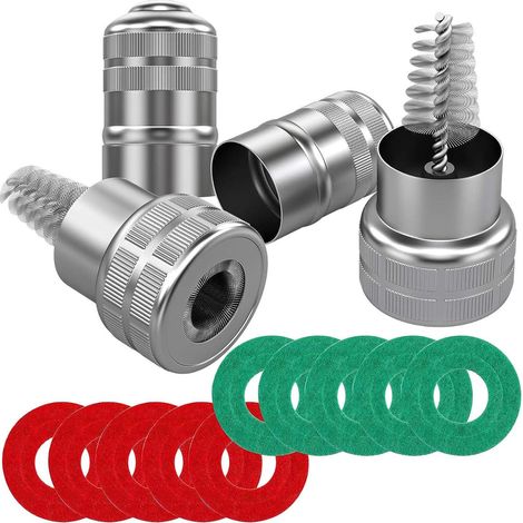 12 Pièces Rondelles anticorrosion de borne de Batterie, Protecteur de borne de Batterie en Fibre et 2 nettoyeurs de bornes de Batterie de Voiture, brosses de Nettoyage de bornes de Batterie (1/5)