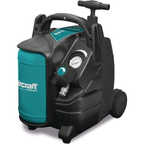 Compresseur mobile sans huile cuve 5 L 1,1 kW / 1,5 Ch 180 L/min 10 Bars 230V Aircraft MOBILBOY 185 OF E (1/6)