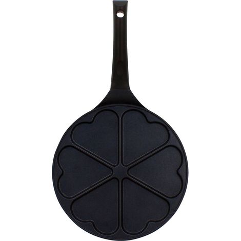 Poêle à pancakes 26cm avec 6 formes de cur (1/4)