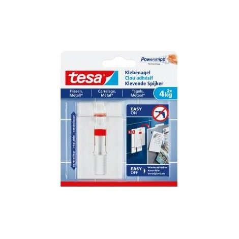 Tesa chiodo adesivo regolabile bianco supporto 4 kg