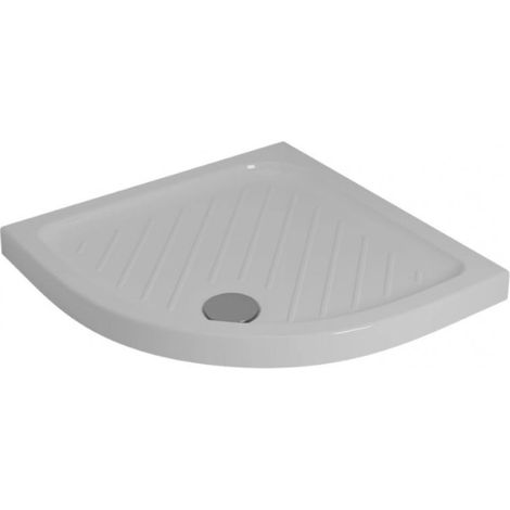 Piatto Doccia Semicircolare 90x90 cm In Ceramica senza piletta - Altezza 7 cm (1/2)