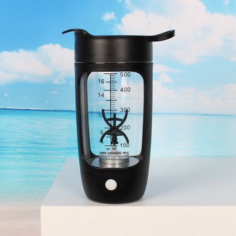 Shaker Électrique USB - Bouteille À Mélange Automatique Pour Poudre Protéinée - 410 g - Rechargeable - Portable - 1 Pièce (1/3)