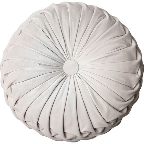 Coussin rond en forme de citrouille, plissé, pour canapé, fauteuil, lit, voiture, décoration intérieure. (1/4)