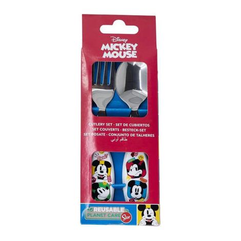 SET 2 CUBIERTOS METALICOS MICKEY