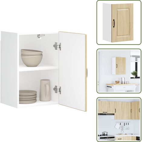 Küchen-Hängeschrank Kalmar Sonoma-Eiche Holzwerkstoff - Küchen-Wandschrank - Küchen-Wandschränke - Wandschrank Küche - Küchenschrank (1/5)