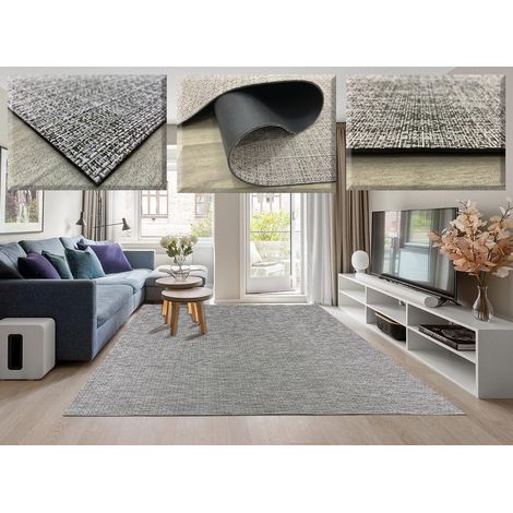 Tapis Vinyle tressé pour Salon - Tapis Cuisine Lavable - Tapis extérieur - Tapis de Cuisine - Tapis Vinyle Cuisine - Tapis Couloir (1/5)