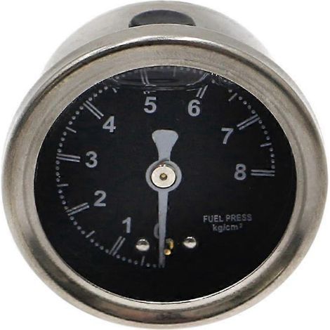 Compatible avec un régulateur de pression de carburant en aluminium argenté, cadran noir, avec indicateur 1/8 NPT, commande un manomètre de pression de carburant automobile (1/5)