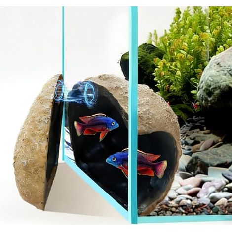 Roches Magnétiques pour Aquarium, Cachettes Magnétiques Aquarium Cachette en Résine pour Pléco, Cachette Pleco en Résine pour Betta Cichlidés et Crevettes Abri pour Petits (1/3)