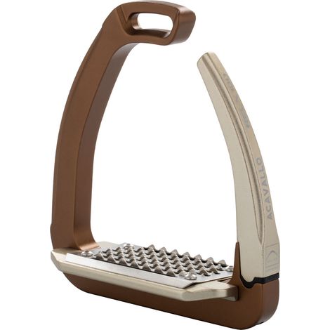 ACAVALLO Staffe Rel-X 180 GOLDEN BROWN rotazione 180° braccetto (1/3)