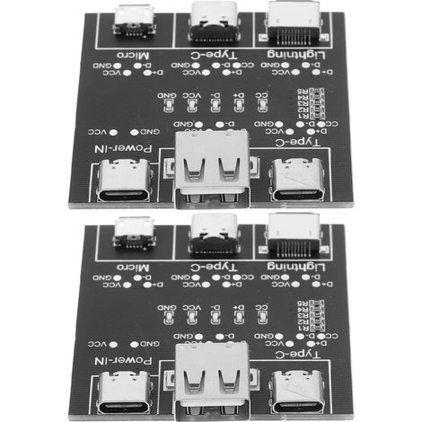 Testeur de Câble USB Multifonction Portable 2 Pièces en Métal Noir pour Détection Rapide et Test de Charge Câble Usb-c, Accessoire Léger pour Téléphone (1/5)