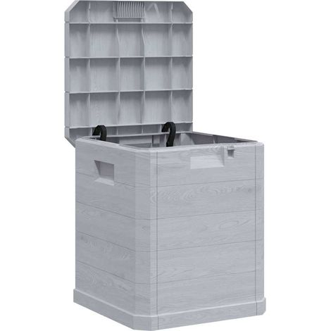 vidaXL Caja de almacenamiento de jardín 90 L gris claro (1/2)