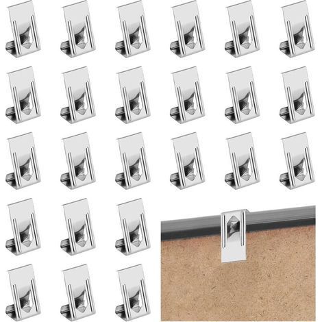 100 clip per cornici, clip per letti riscaldati, ganci per cornici, ganci per fissare cornici (1/5)