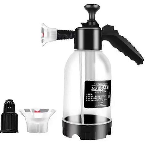 Pulvérisateur de mousse pour lavage auto, flacon pulvérisateur manuel à pression d'air, jet d'eau, shampoing mousse auto, flacon pulvérisateur à pression d'air, blanc fdq (1/5)