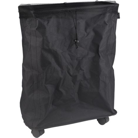 Panier à linge 4 roulettes avec poignées, bac de rangement en tissu Oxford noir pour articles ménagers (1/5)