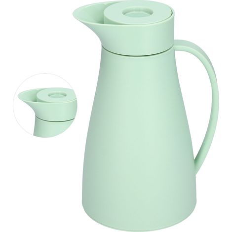 1000-ml-Doppelwand-Thermoskanne, Teekanne mit Griff, isolierte Glaskaraffe für Tee, Kaffee und Grünteeaufgüsse, 1-Liter-Thermoskanne (1/5)