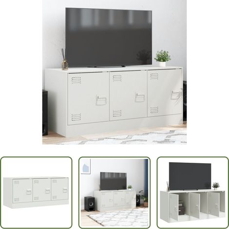 vidaXL Stahl - TV-Schrank Weiß 99x39x44 cm Stahl (1/5)