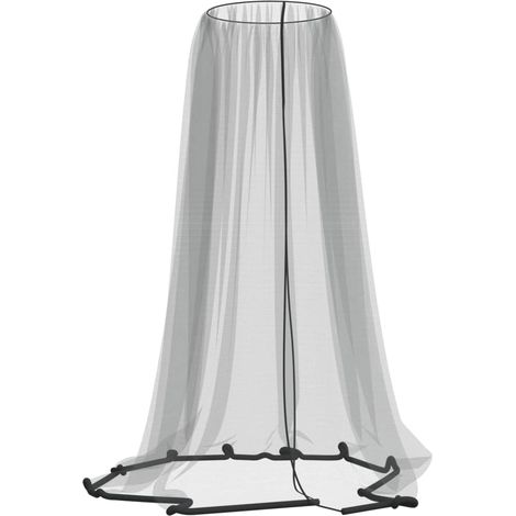 Moustiquaire pour parasol 220 maille noir Φ300x230 cm