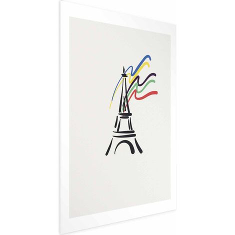 Poster – Eiffelturm und Farben (1/4)
