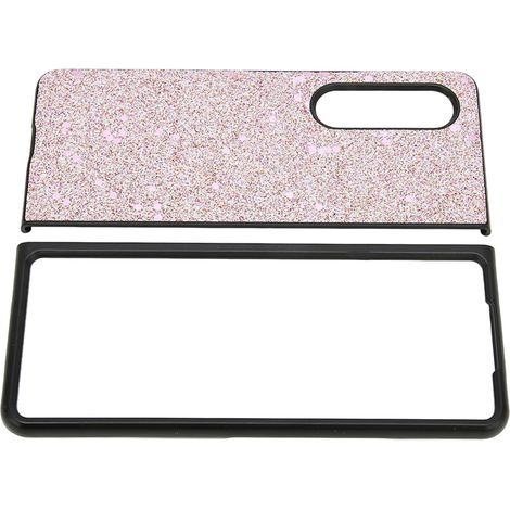 Glitzernde Schutzhülle für Galaxy Z Fold 3, blinkendes Pink, kratzfest (1/5)