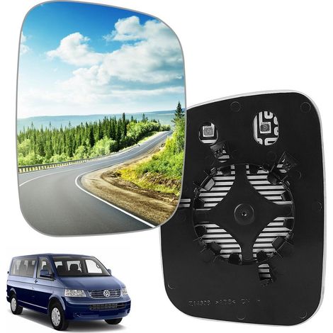 Beheizbares Spiegelglas Rechts für VW T5 & Caddy, Ersatz Außenspiegel Glas (1/5)