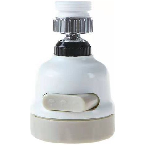 360° rotating kitchen tap, nozzle filter, three adjustable modes, water saving nozzle (white). (1/4)