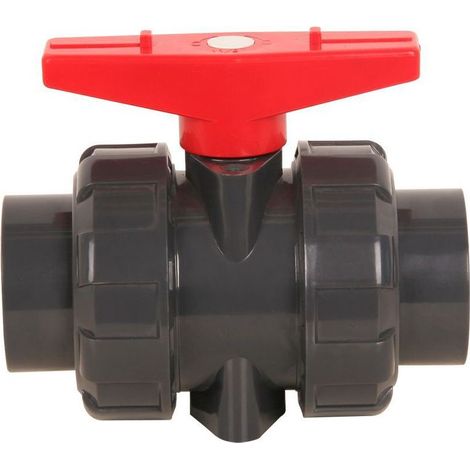 Vanne double union à coller diam 32 mm vanne boisseau pvc robinet boisseau sphérique robinet a bille sphere pour piscine,DN25 (Diamètre Interne 32mm) (1/5)