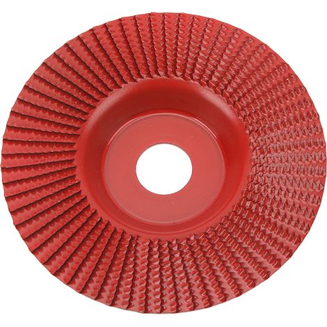 Disque de sculpture sur bois 125mm meule de façonnage accessoire en carbure de tungstène rouge pour travail du bois (1/5)