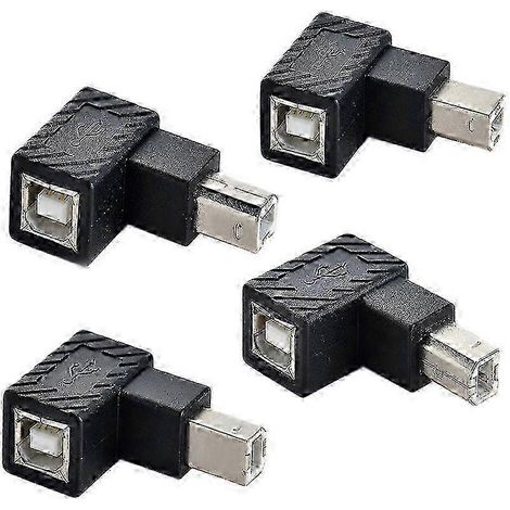 Adaptateur USB 2.0 Type B pour port imprimante, convertisseur, rallonge de prise coudée à 90 degrés, prise mâle vers femelle (1/5)