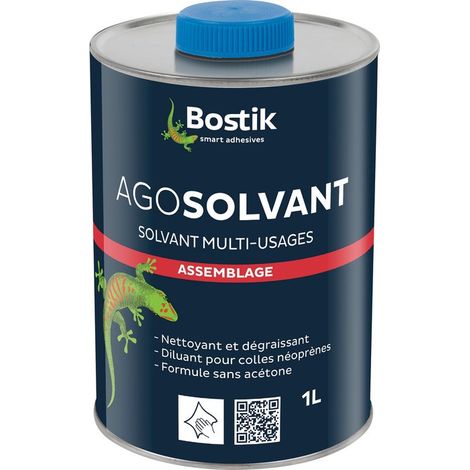 Bostik – Nettoyant pour colle néoprène 1 L – Solvant puissant pour nettoyage outils et surfaces – Élimine résidus de colle