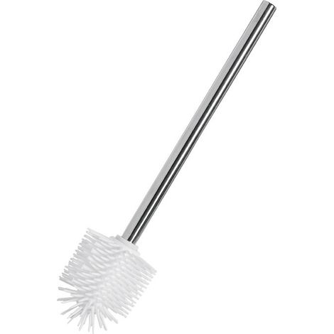 WENKO WC-Bürste Edelstahl/Silikonkopf 7,5cm weiß