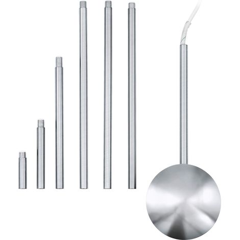 EGLO Prolunga per canalina Extention, guida per cavi in acciaio, cromato, lunghezza da 320 a 1570 mm (1/5)