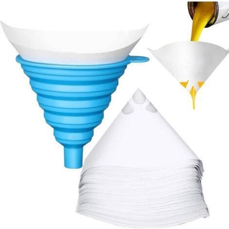 Paint Sieve, Resin Filter, Paint Sieve, Paint Sieve, with 1 Silicone Filter, Silicone, Blue, 12.510.5cm (1/4)
